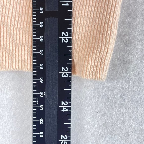 Vintage HORCHOW Womens M Pink Sequined Heart Wool Angora Puff Sleeve Sweater - Picture 4 of 14